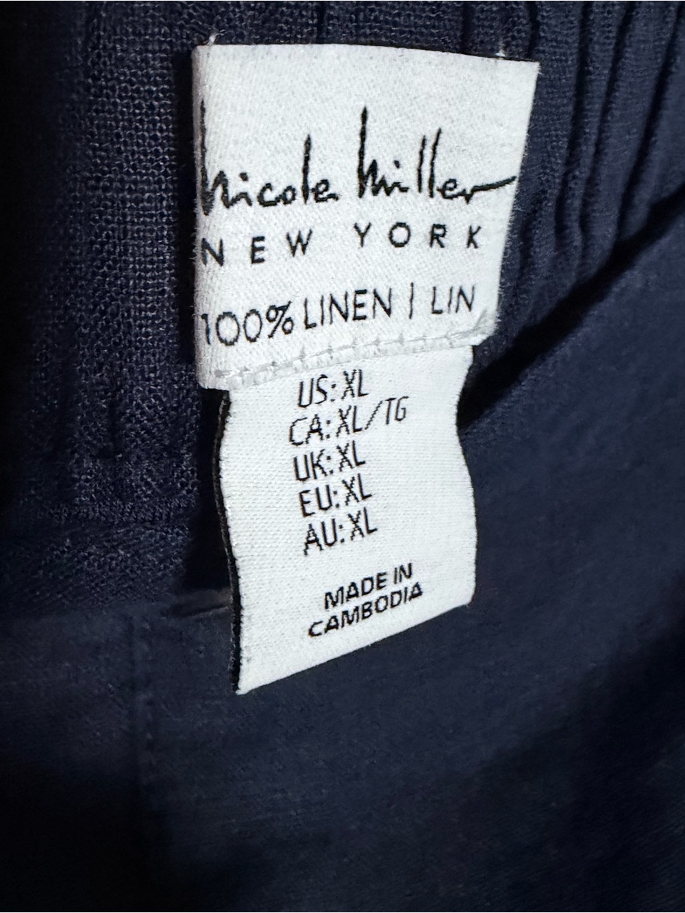 Nicole Miller Navy Button-Front Mini Skirt - Picture 2 of 8